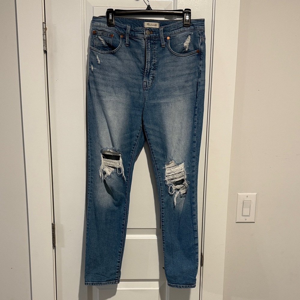Madewell Perfect Vintage Distressed Straight Leg Jeans